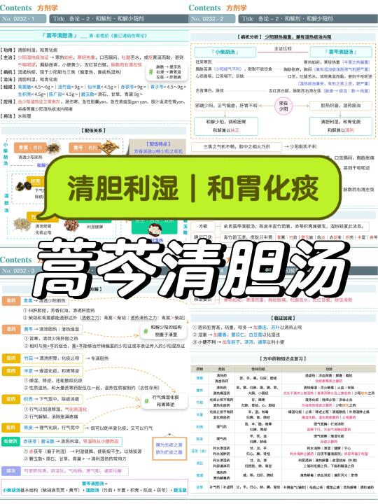 一起学第232篇｜方剂··蒿芩清胆汤