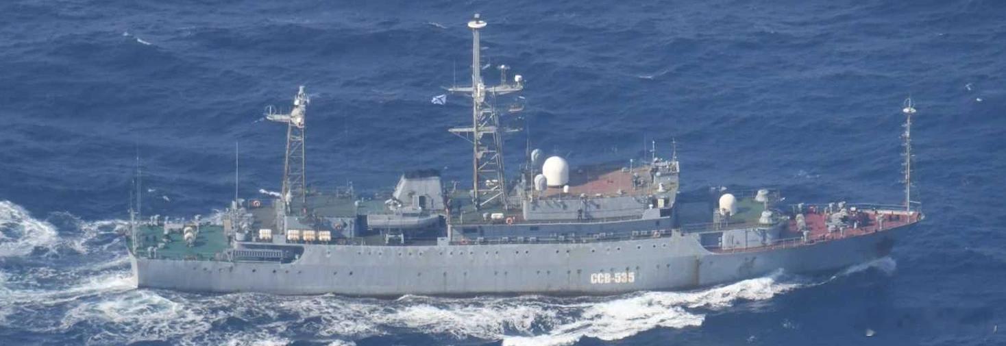 日本自卫队：俄罗斯海军864型电子侦察船在冲绳群岛周边持续递近侦察，巡航时间近半