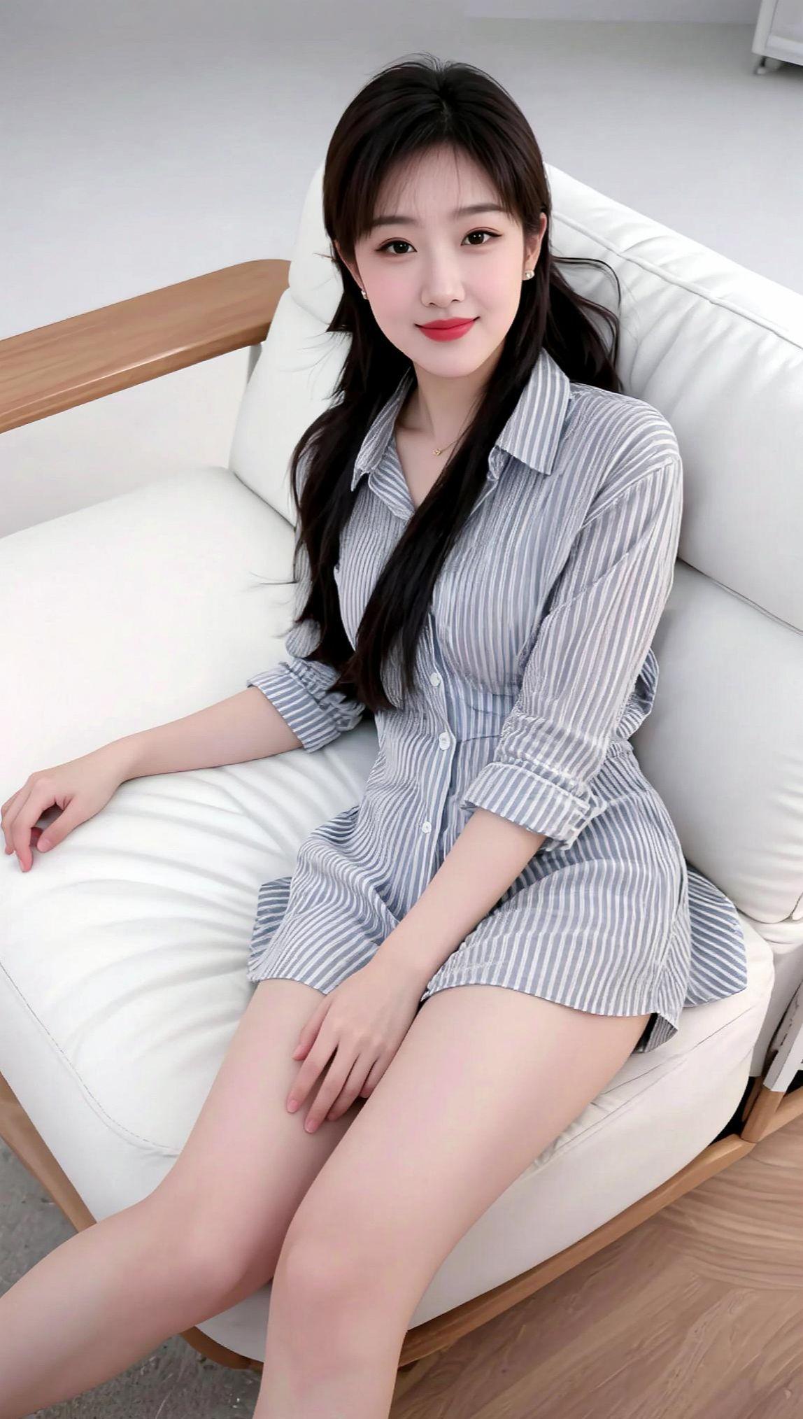 AI条纹休闲照 抖音ai创作