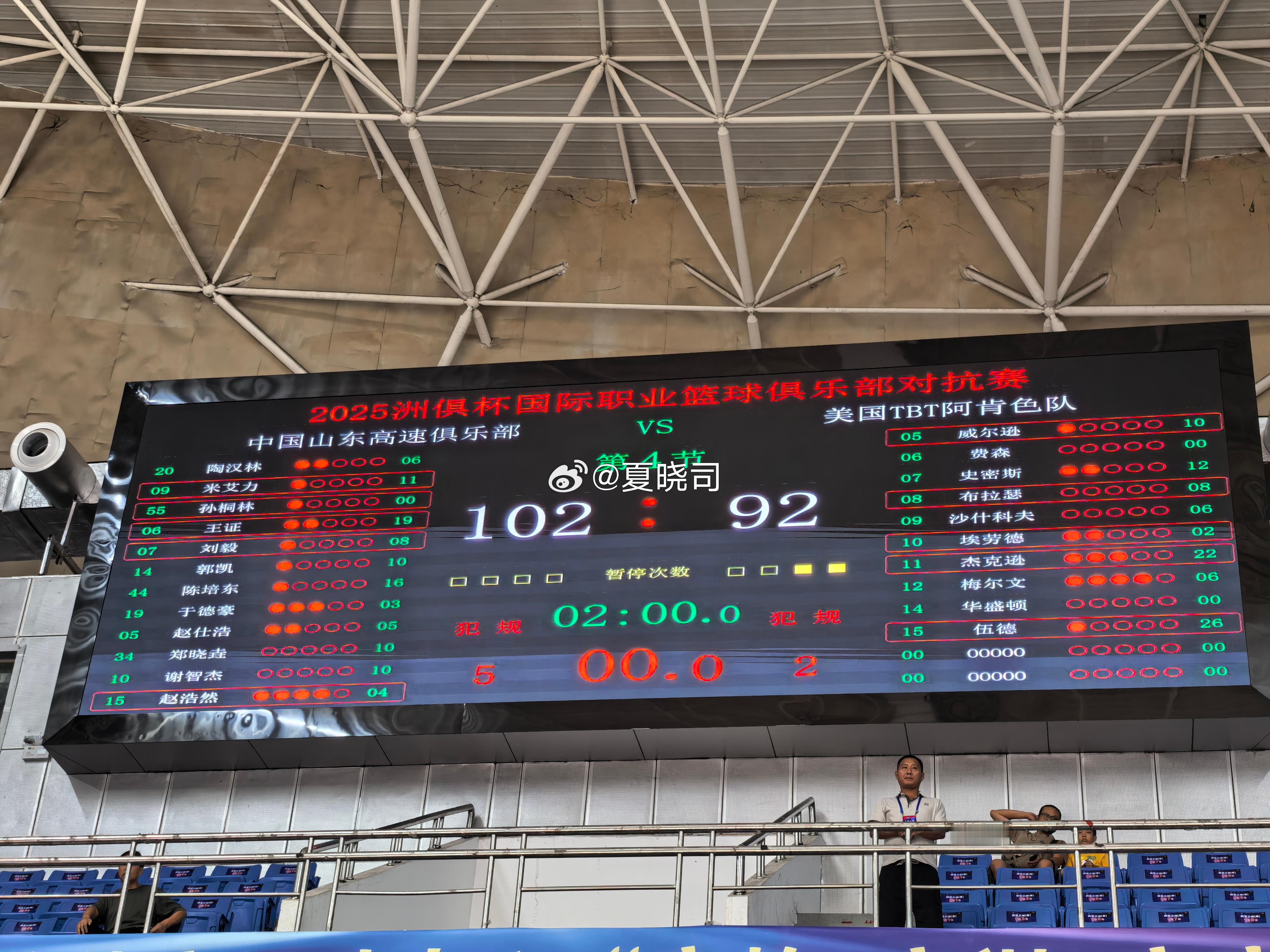 王证又投进5个三分球，拿下19分，山东男篮热身赛获胜。 ​​​