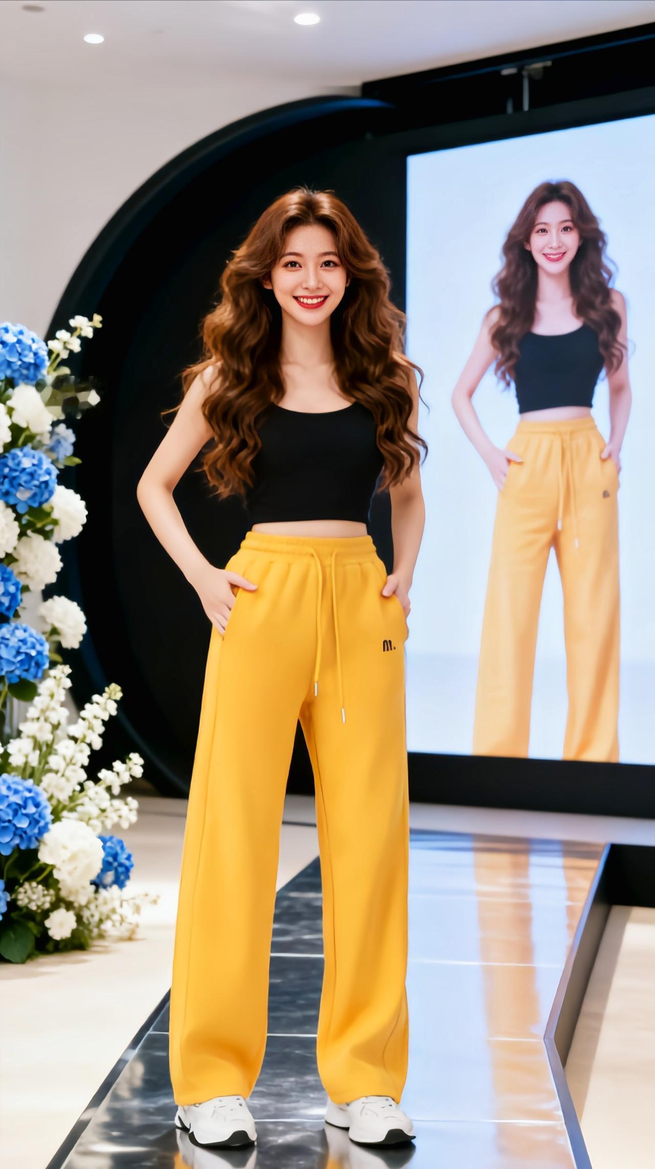 活力运动套装 运动穿搭 多巴胺穿搭也太出片了 阔腿裤运动装 燃脂裤