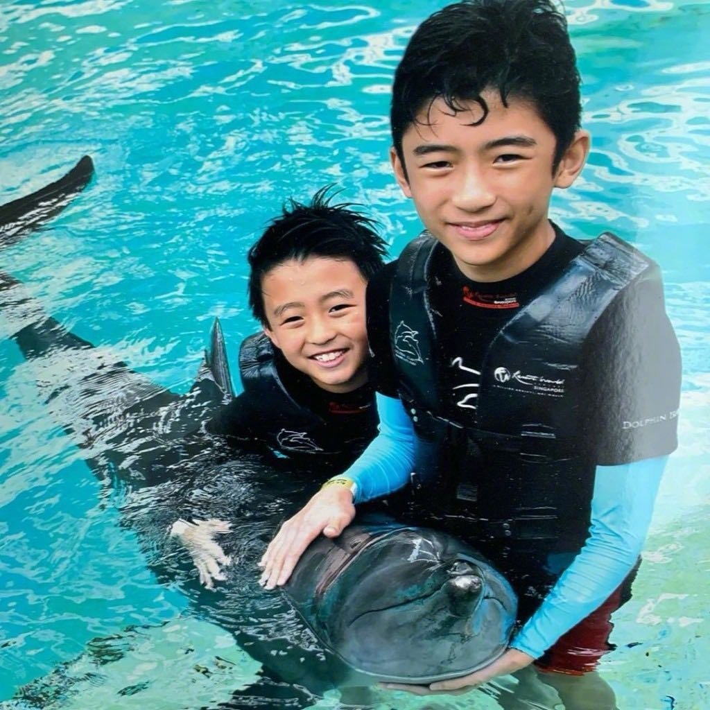 谢霆锋儿子颜值谢霆锋大儿子Lucas和二儿子Quintus现身支持老爸第三场演唱