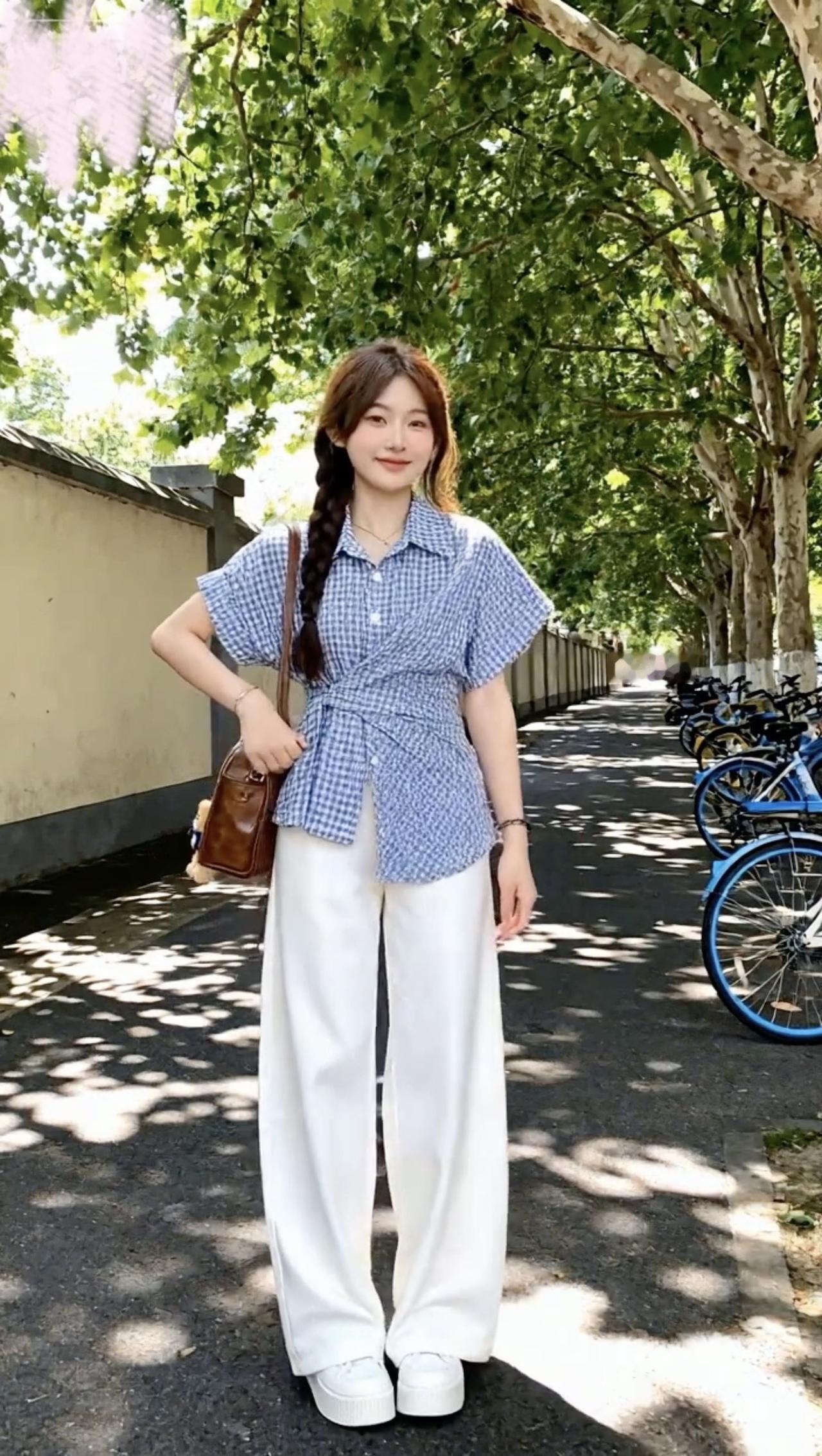 随性穿搭 我和春天合个影 衬衣 显瘦上衣