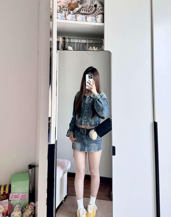 158牛仔套装甜辣fitcheck🩵
女大学生日常穿搭 ootd每日穿搭 今天