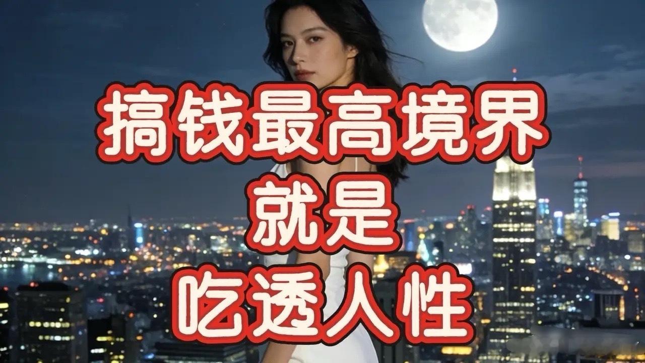 赚钱的最高境界：吃透人性，躺赚不难越往上走越发现，赚钱的底层逻辑从不是勤奋，不是