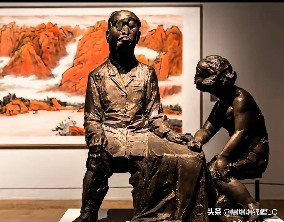 去美术馆逛了一圈，本来想陶冶下情操，结果看到这尊雕像，直接给我整不会了。

这就