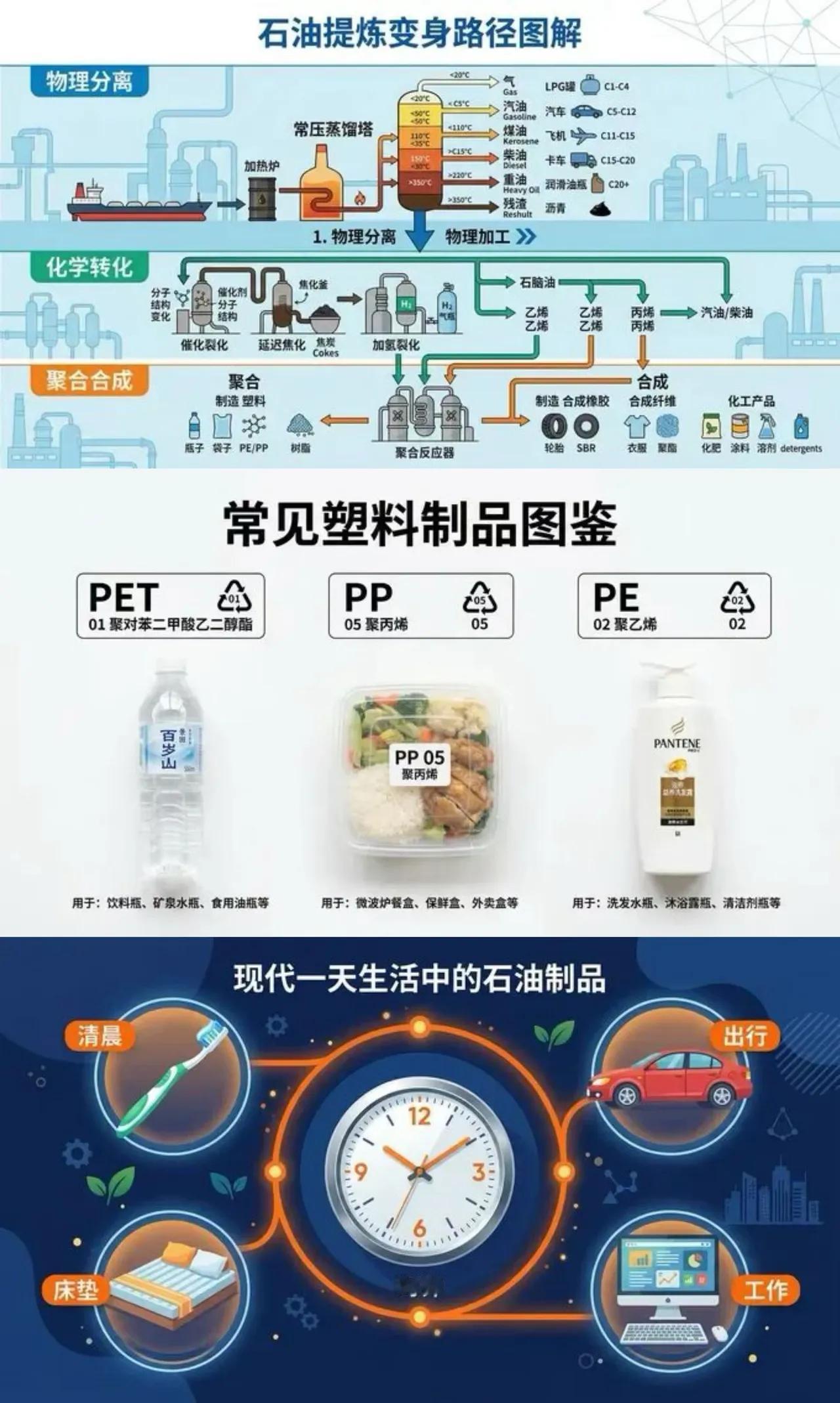 之前我们有发过一张图，原油不只是汽油，它关系到许多方面。养猪要用到饲料（玉米、豆