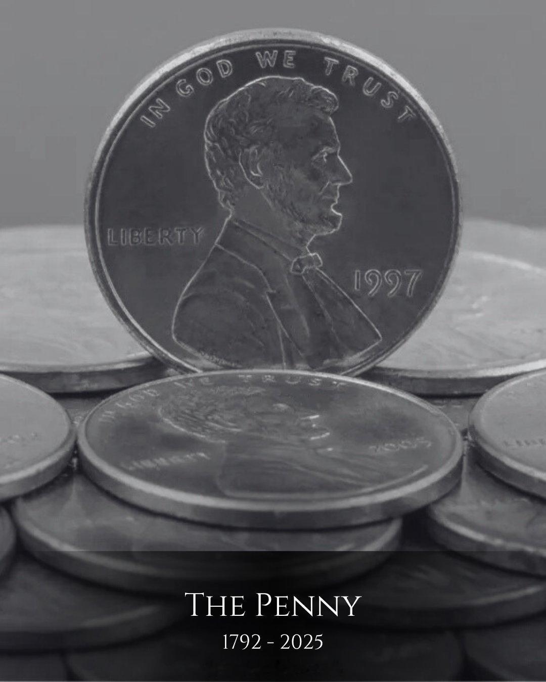 美国于周三正式停止生产一美分硬币。 在过去230多年里，一美分硬币一直在美国的储