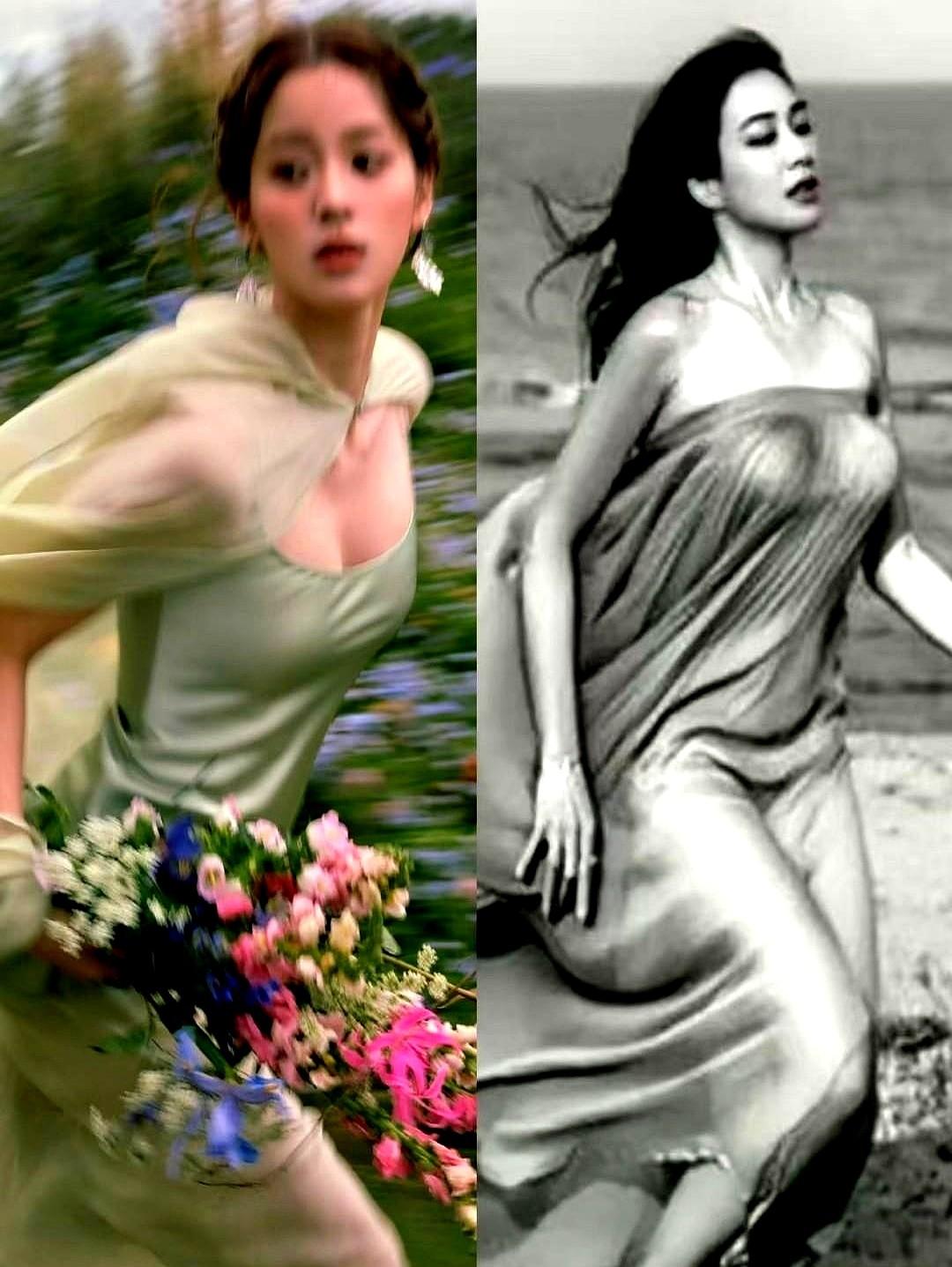 “同一个抬手，54岁钟丽缇被夸风情，24岁欧阳娜娜却被嫌小家子气。”

一张品牌