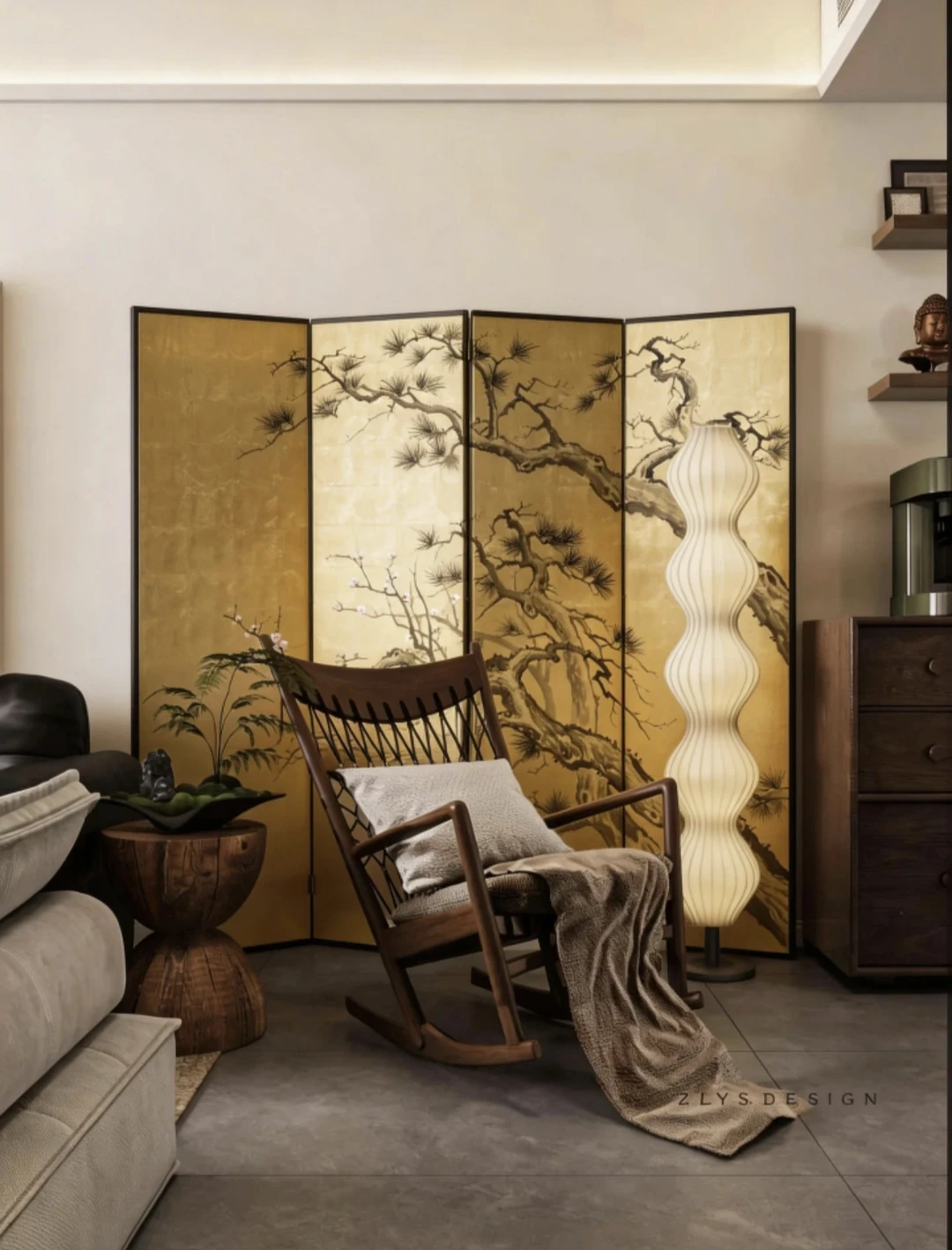 救命！这金松屏风把我家氛围感拉满了😭