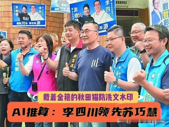 人工智能推算新北选情：李四川领先苏巧慧6.45个百分点，无亲蓝亲绿人为因素～
