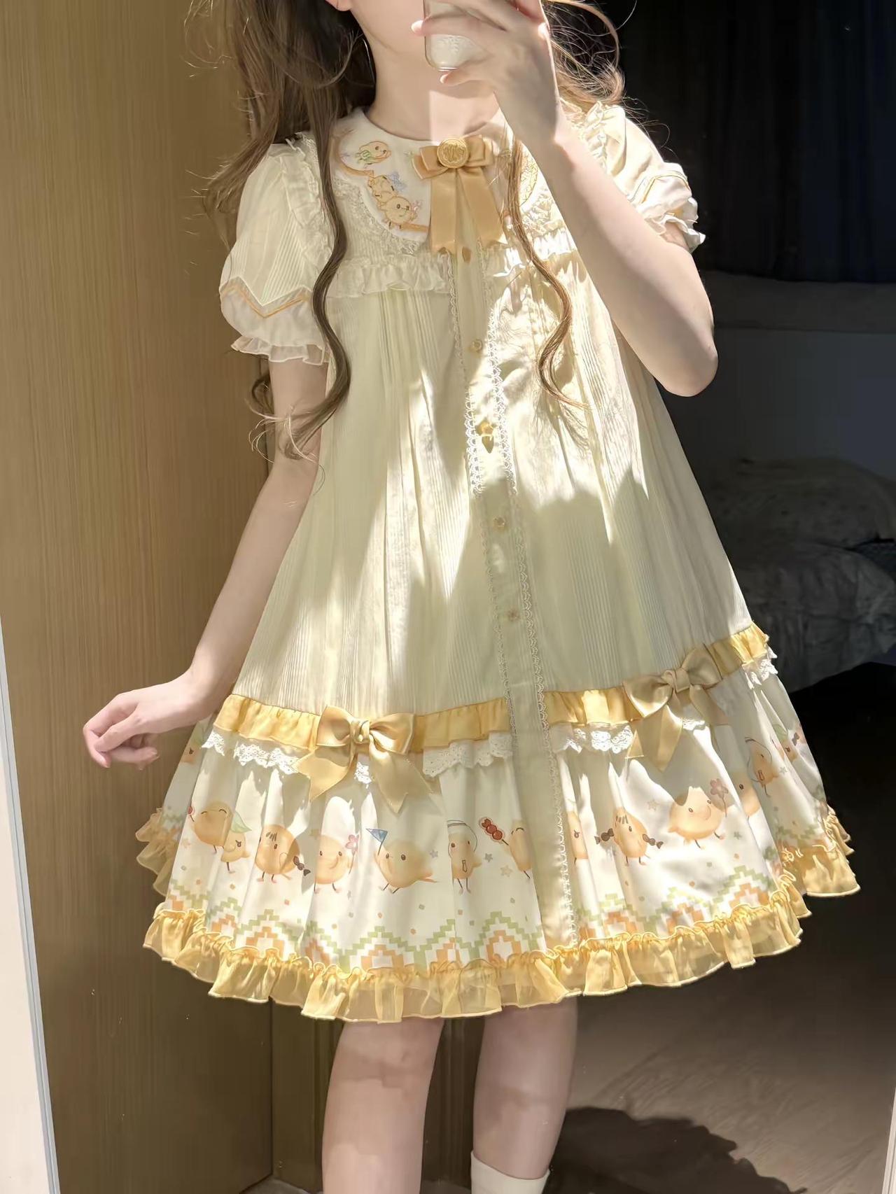 套头就走的夏日快乐裙。lolita 十二月暖暖