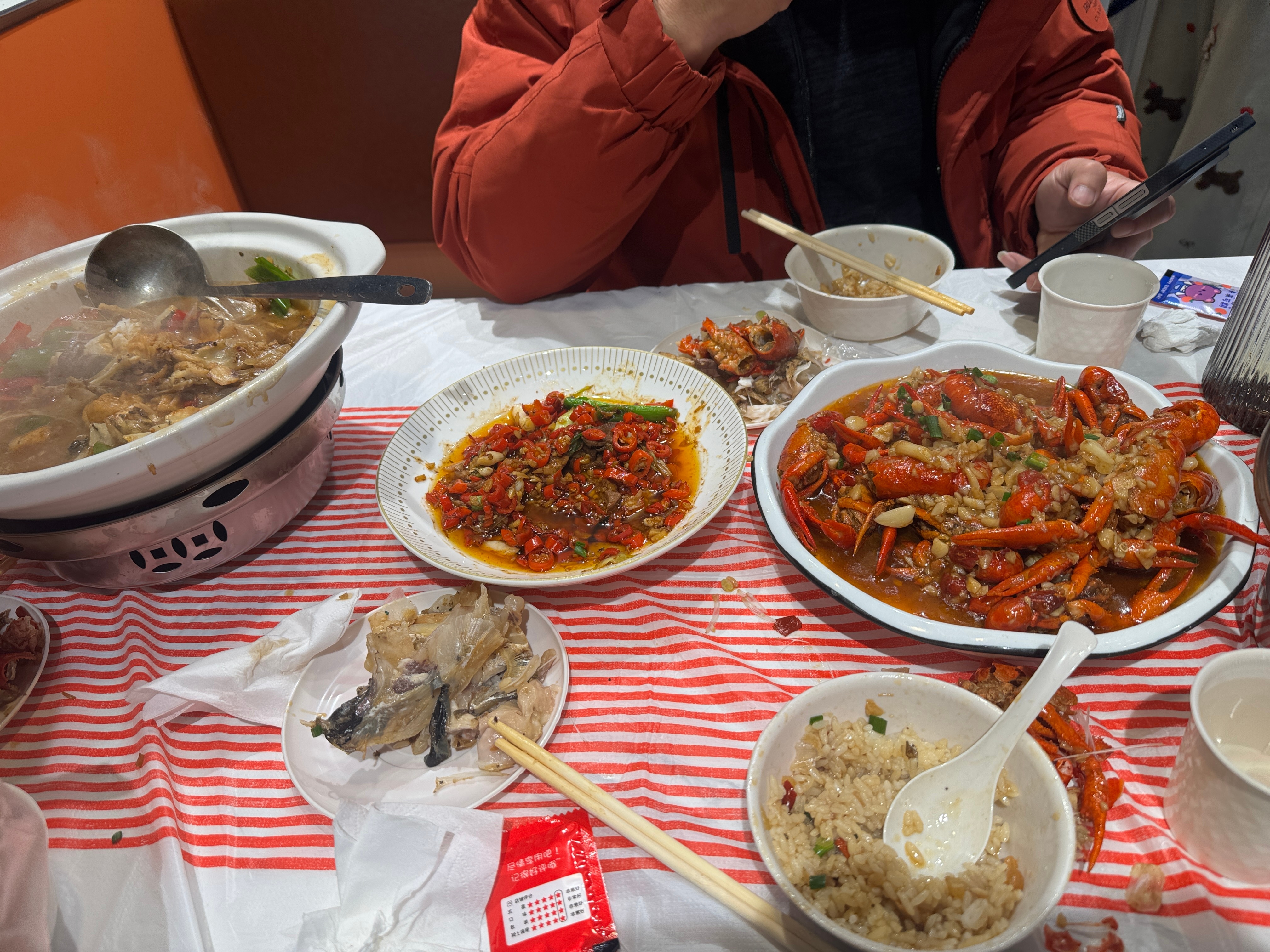 鱼头泡饭+蒜蓉龙虾🦞我是味真足教教众 