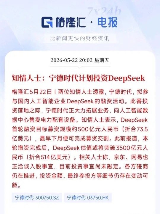晚上，AI大模型传出重大利好消息，宁王也要入股大模型最新消息，宁王将要投资Dee