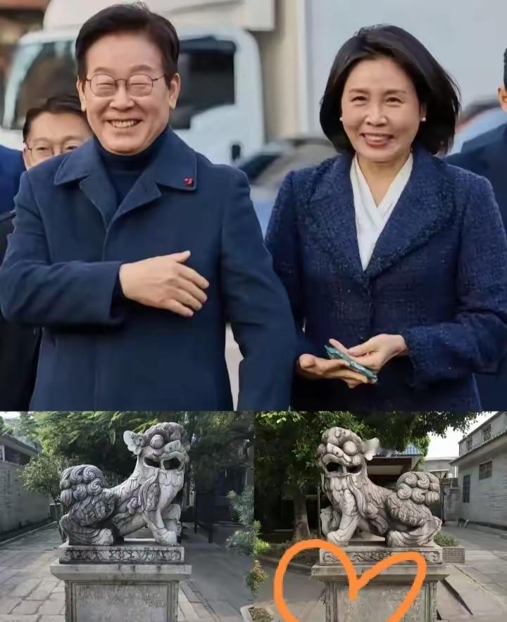 李在明这招真是绝了，别国来访都是拎点高丽参化妆品，他倒好，吭哧吭哧扛回来两尊大石