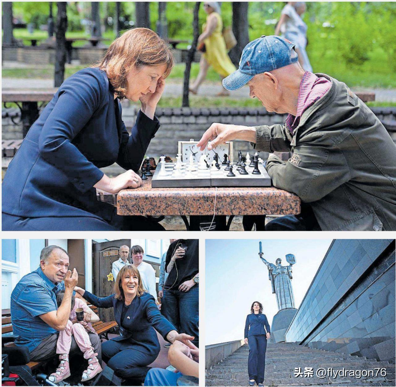 🇬🇧这才是绝佳的“摆拍”良机！英国财政大臣雷切尔·里夫斯（Rachel Re