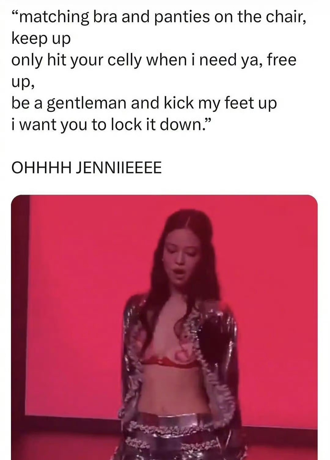 Jennie在香奈儿派对上唱了新歌，结果歌词拿出来说事……问题是歌都还没正式发，