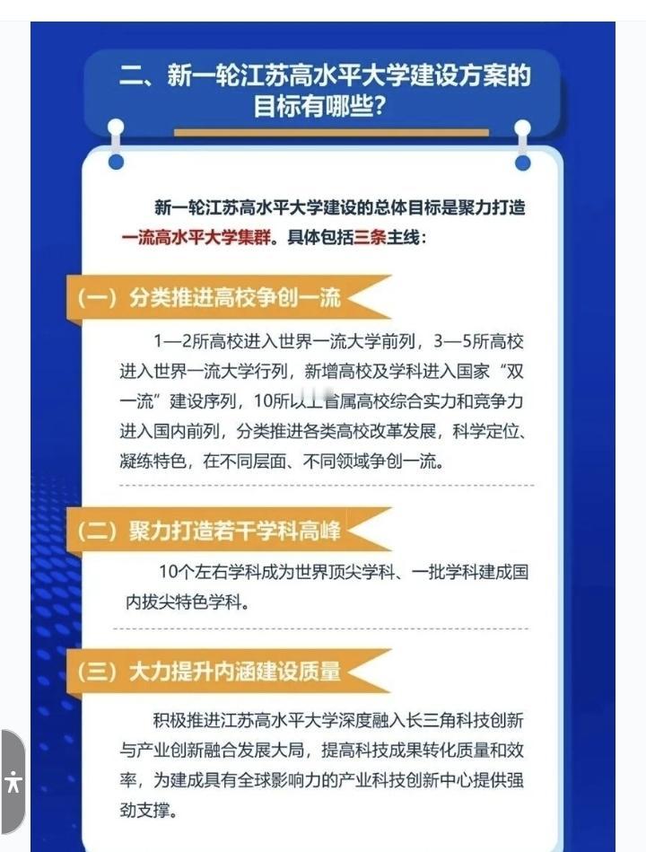 作为江苏人，吾希冀这个目标能实现[比心]
到2030年，江苏将分类推进高校争创一