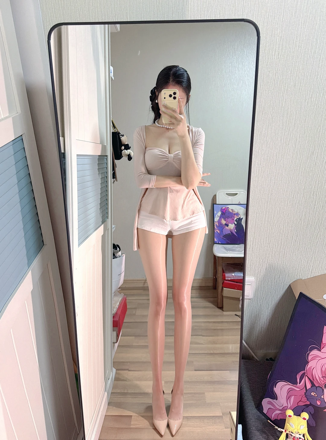 扎起头发更有感觉了～