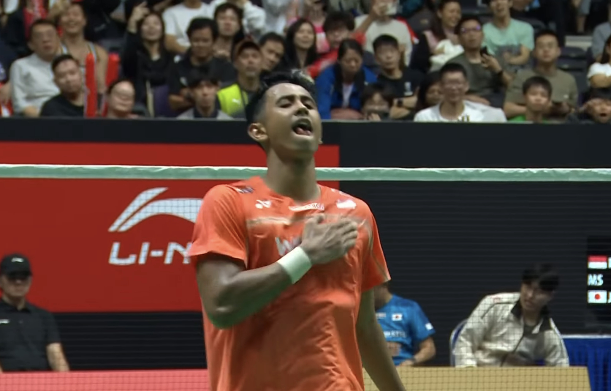 🔥法汉首进高级别赛事4强！法汉🇮🇩 21-12、21-17 🇯🇵奈良冈