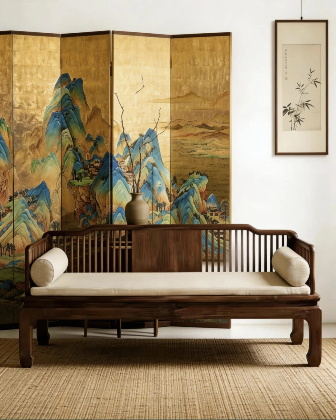 ✨把千里江山搬进家里，这面屏风太绝了！