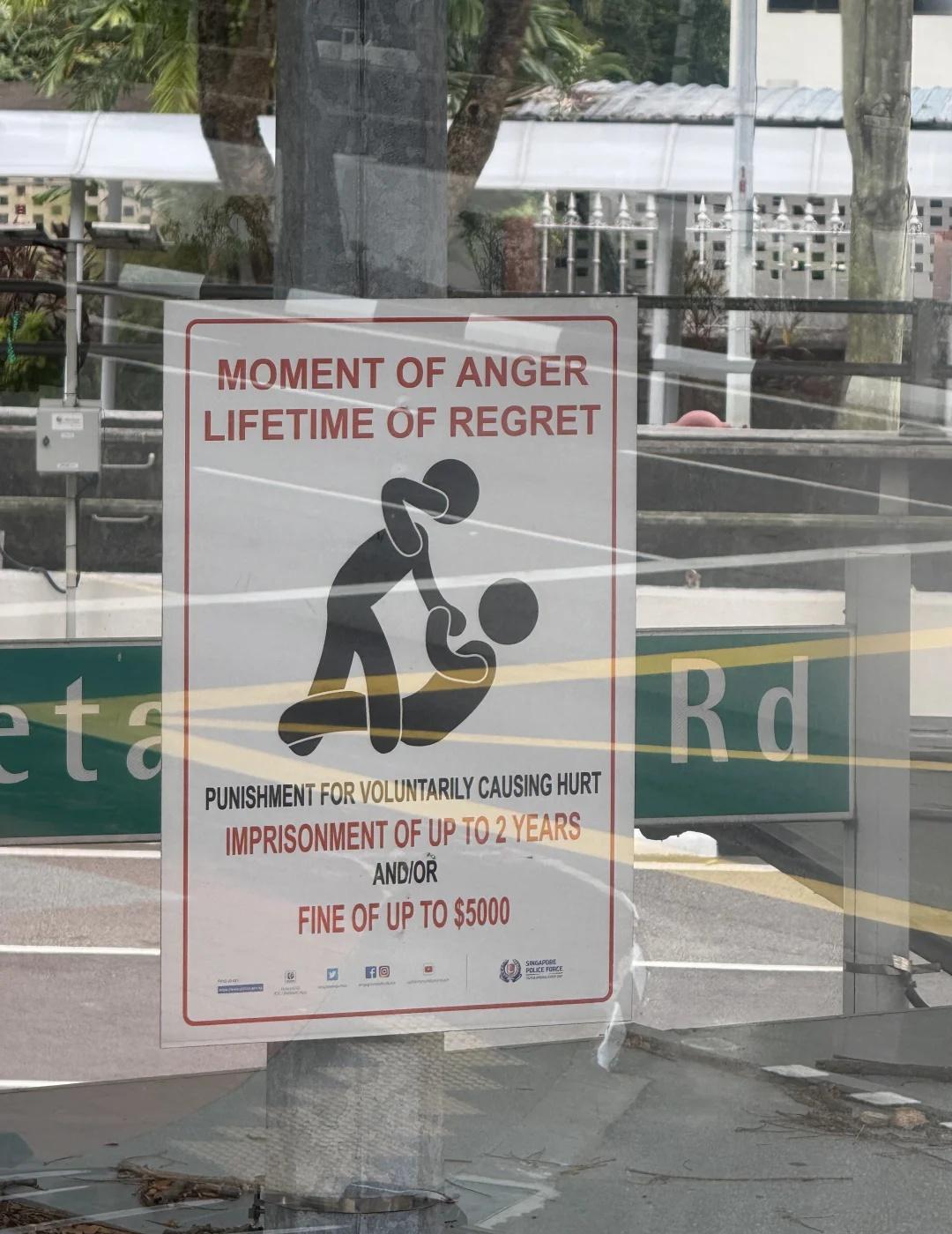 🇸🇬：愤怒的时刻，一生的遗憾
多么痛的领悟 新加坡 🇸🇬 标志 有趣 搞