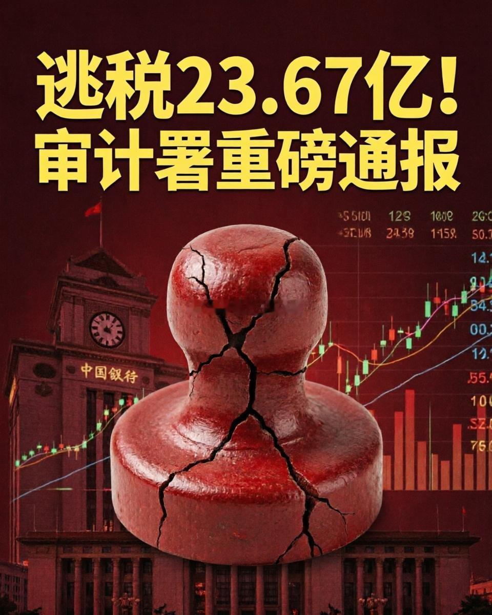 中国银行违规避税近24亿审计署重磅通报！2023至2025年中行通过下属机构做通