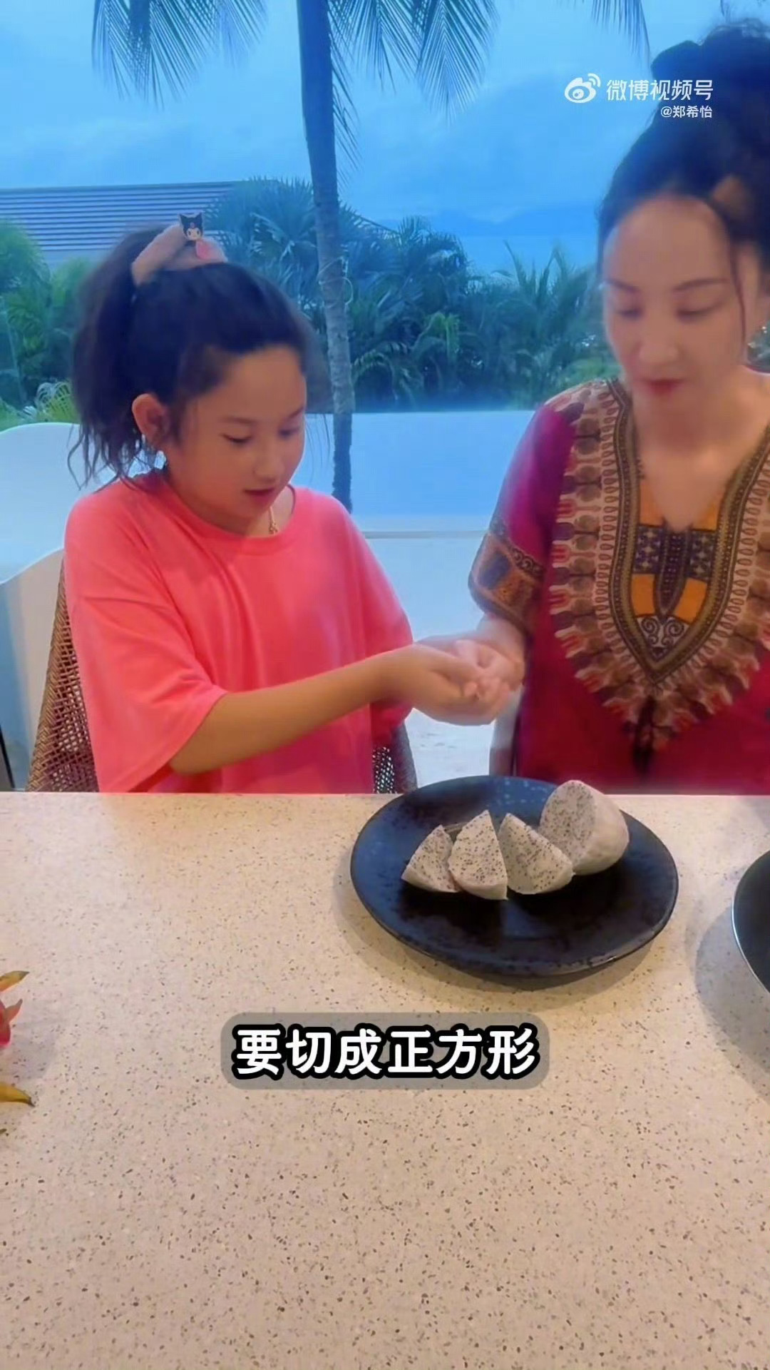 郑希怡女儿缩小版的郑希怡 郑希怡女儿这眉眼简直是复制粘贴，低头时那股劲儿和妈妈一