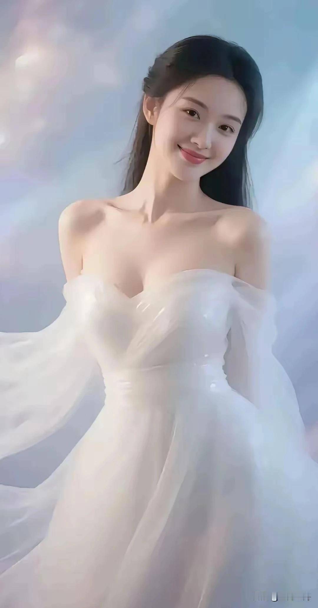 秀发飘飘气质妖，
身姿曼妙惹人瞧。
风情火辣无人比，
闭月羞花尽妖娆。