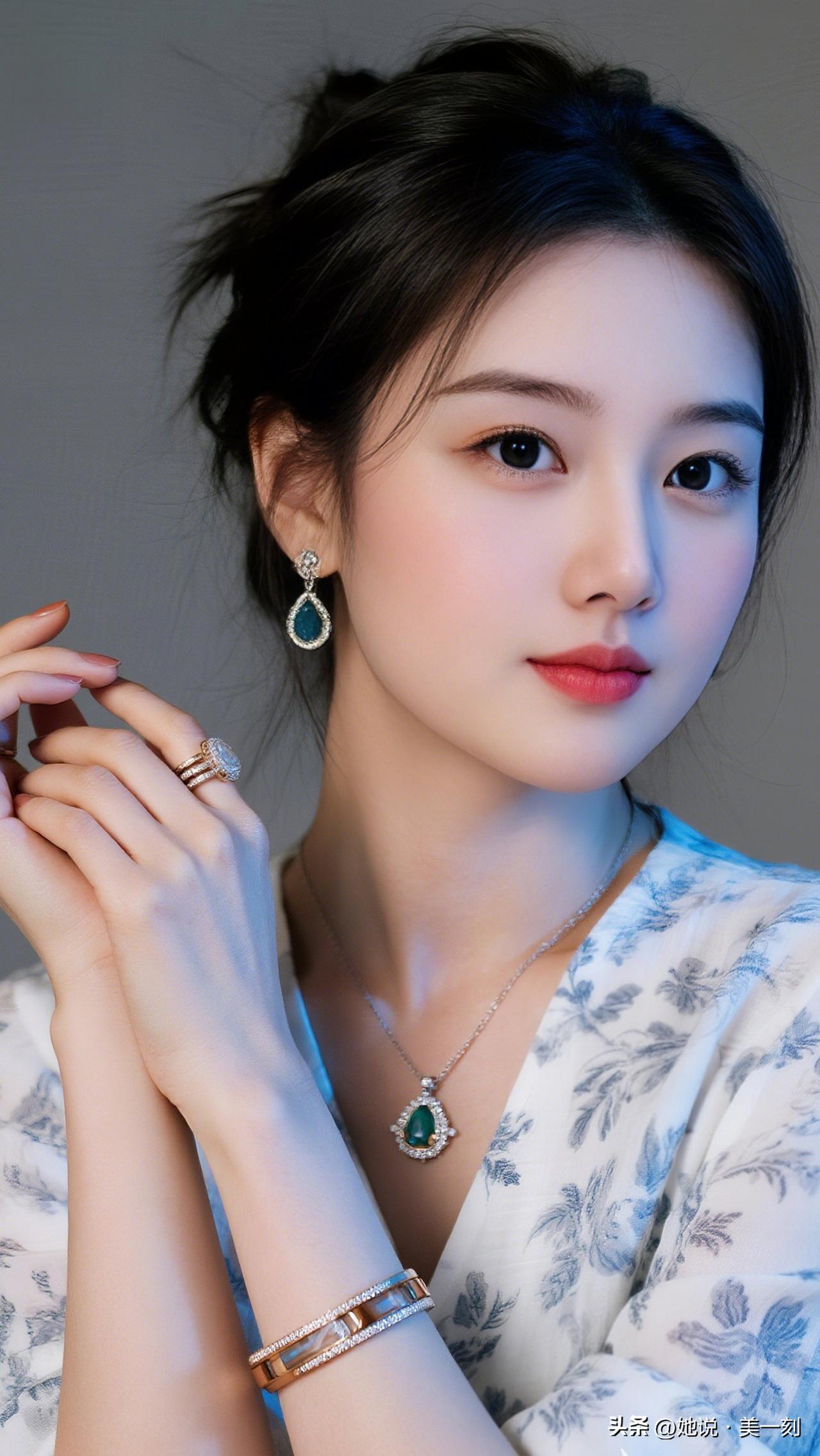 玉佩轻摇，红颜如玉。为什么说女人美在气质 优雅气质，珠宝闪耀，美不胜收！