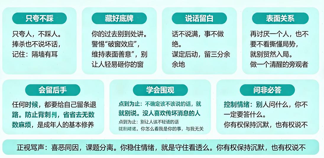 成年人一定要懂的10个“心机”，不是腹黑，是自保
只夸不踩
只夸人，不踩人。捧杀