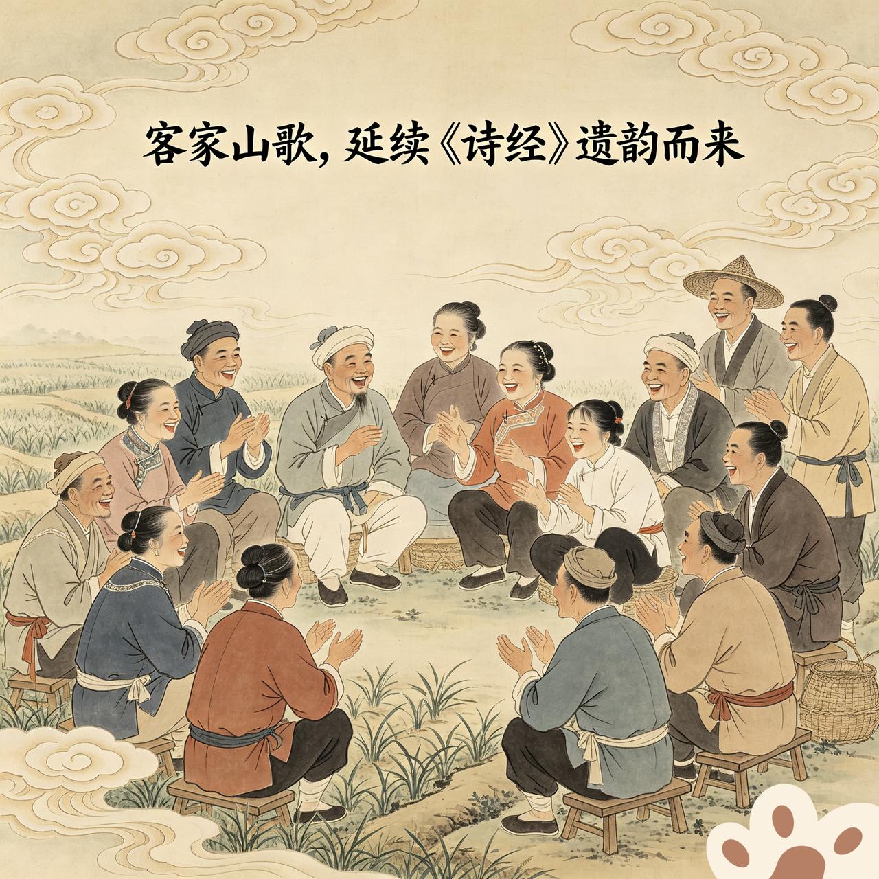 《诗经》，其实就是最早的民歌、山歌汇总。而客家山歌，也是延续了《诗经》遗风遗韵，