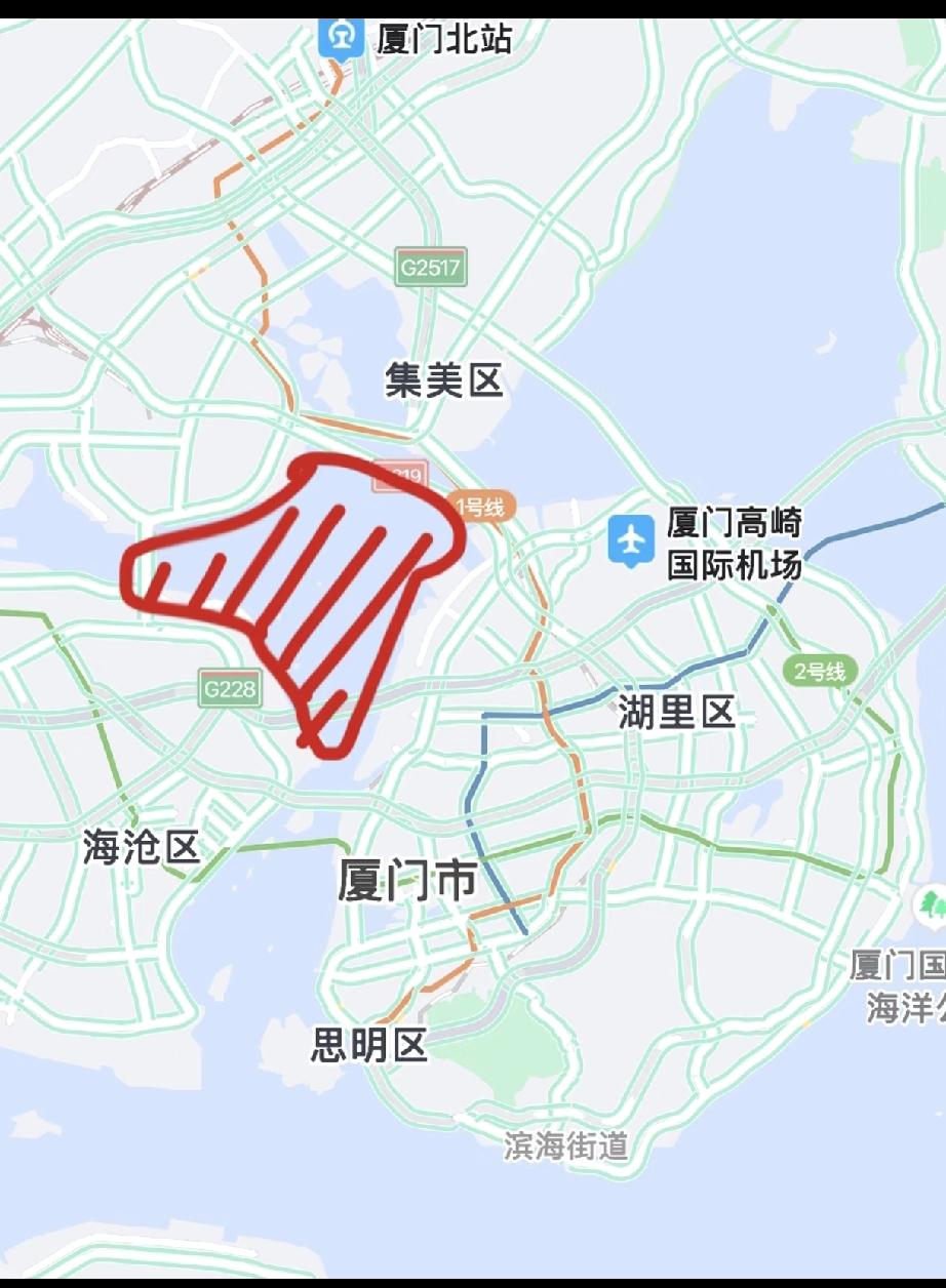 如果把这块地填海造地，填了以后厦门的港口就是不是就要换位置了？[捂脸]