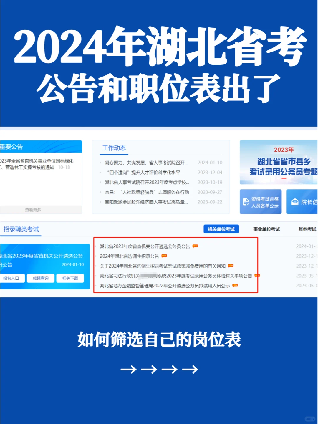 公务员招10457人✅湖北省考公告职位表出了