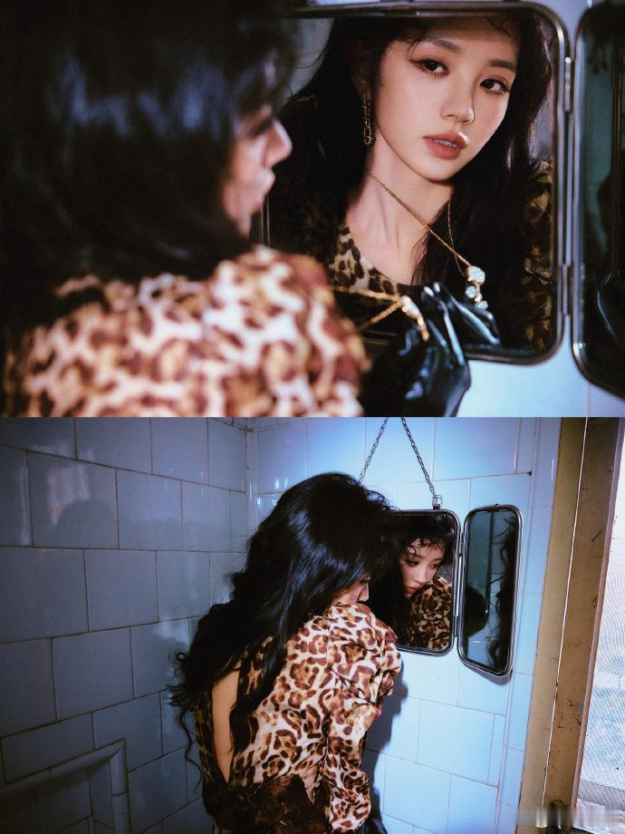 田曦薇长卷发豹纹裙田曦薇2025爱奇艺尖叫之夜出图鲨疯了，当甜妹解锁野性密码，卷