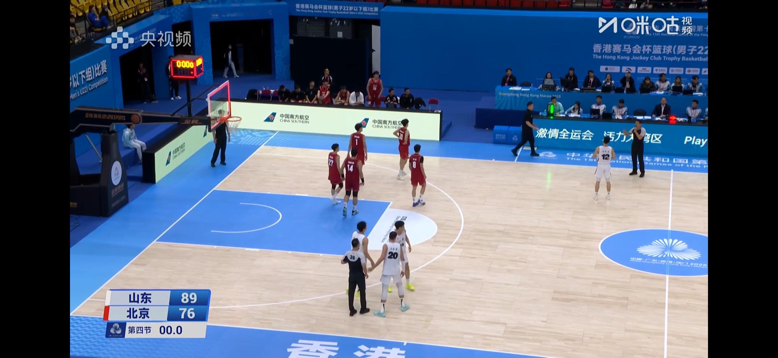 偰李永炜所在的北京队以76比89不敌山东队，无缘全运会U22男篮决赛，将与上海队