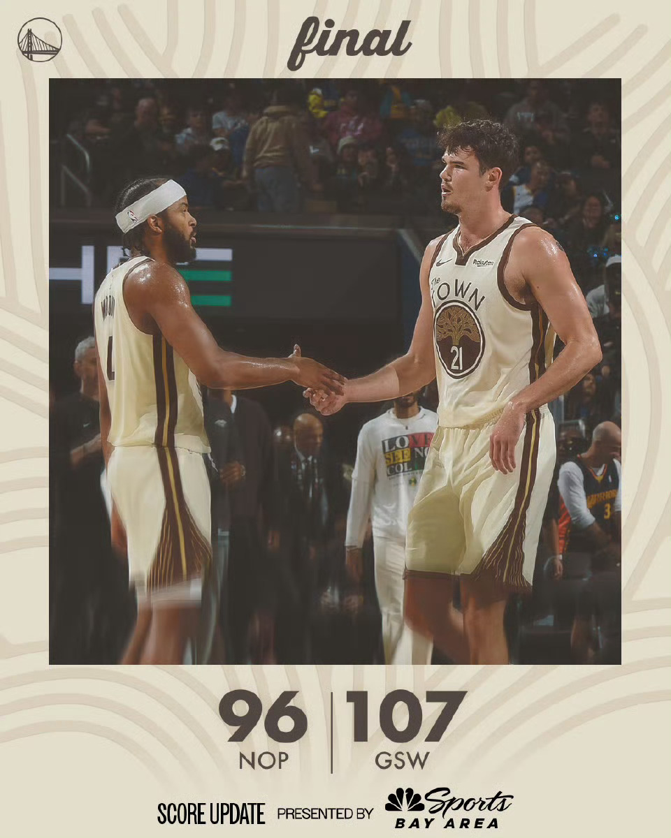 勇士104-96鹈鹕，巴特勒和小佩顿拯救了我们，当然还有追梦的防守，谢天谢地我们