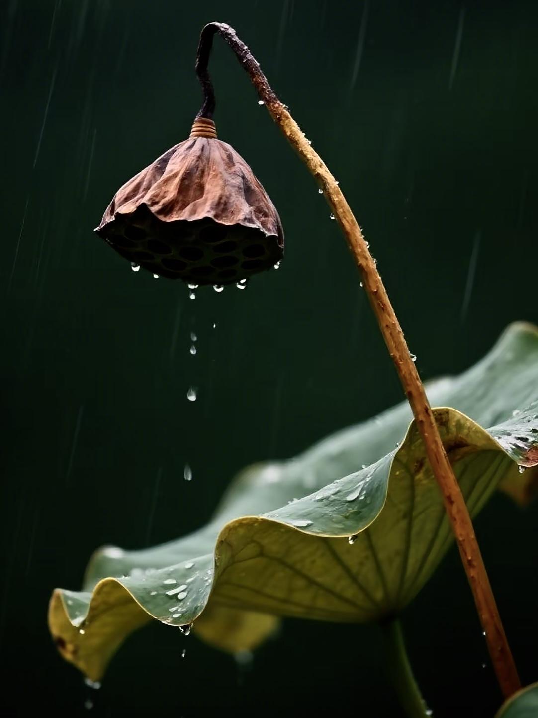 上联：秋霜催黄叶，诚邀下联夜雨打残荷