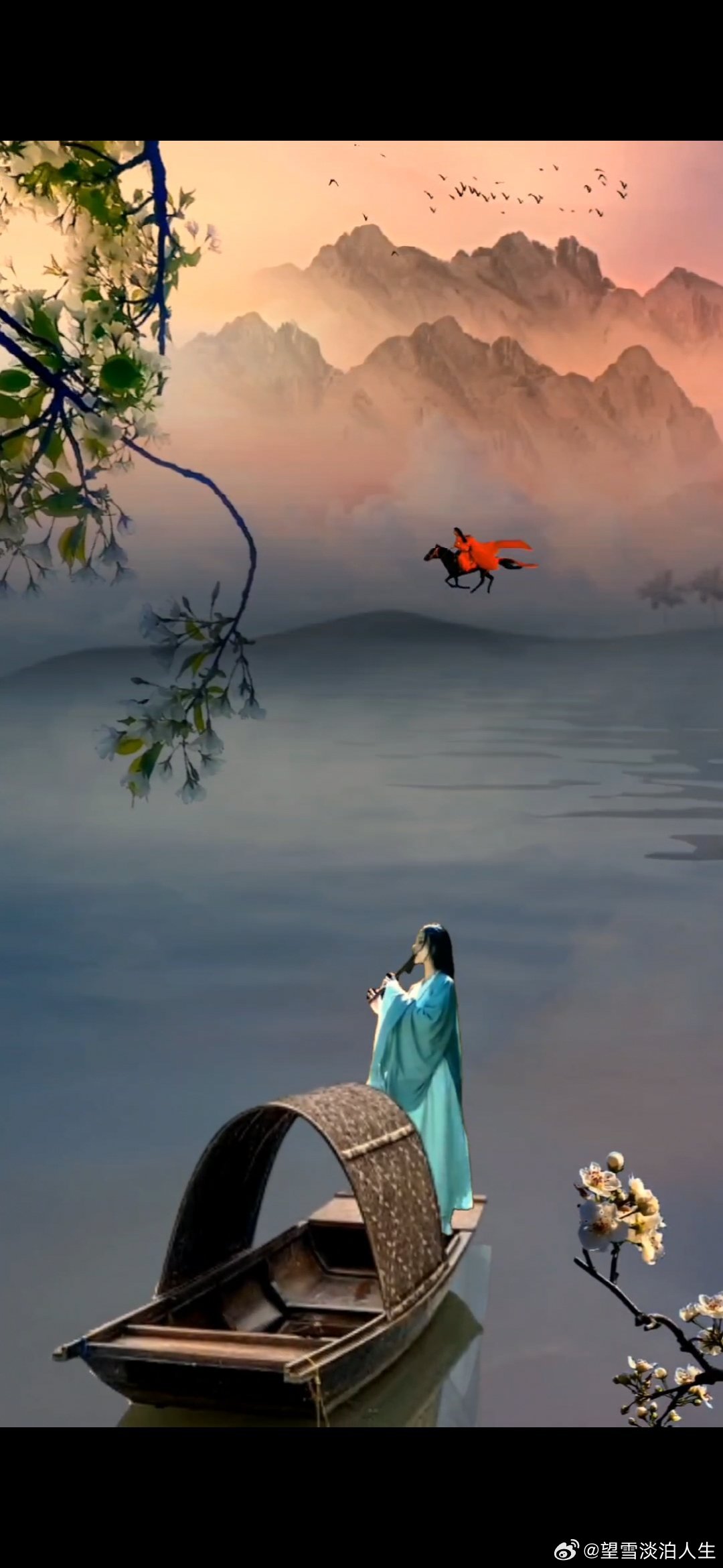 #情感# 七绝·过往去年此日客京华，今岁重来鬓已花。欲问旧游何处是，青山无数隔烟