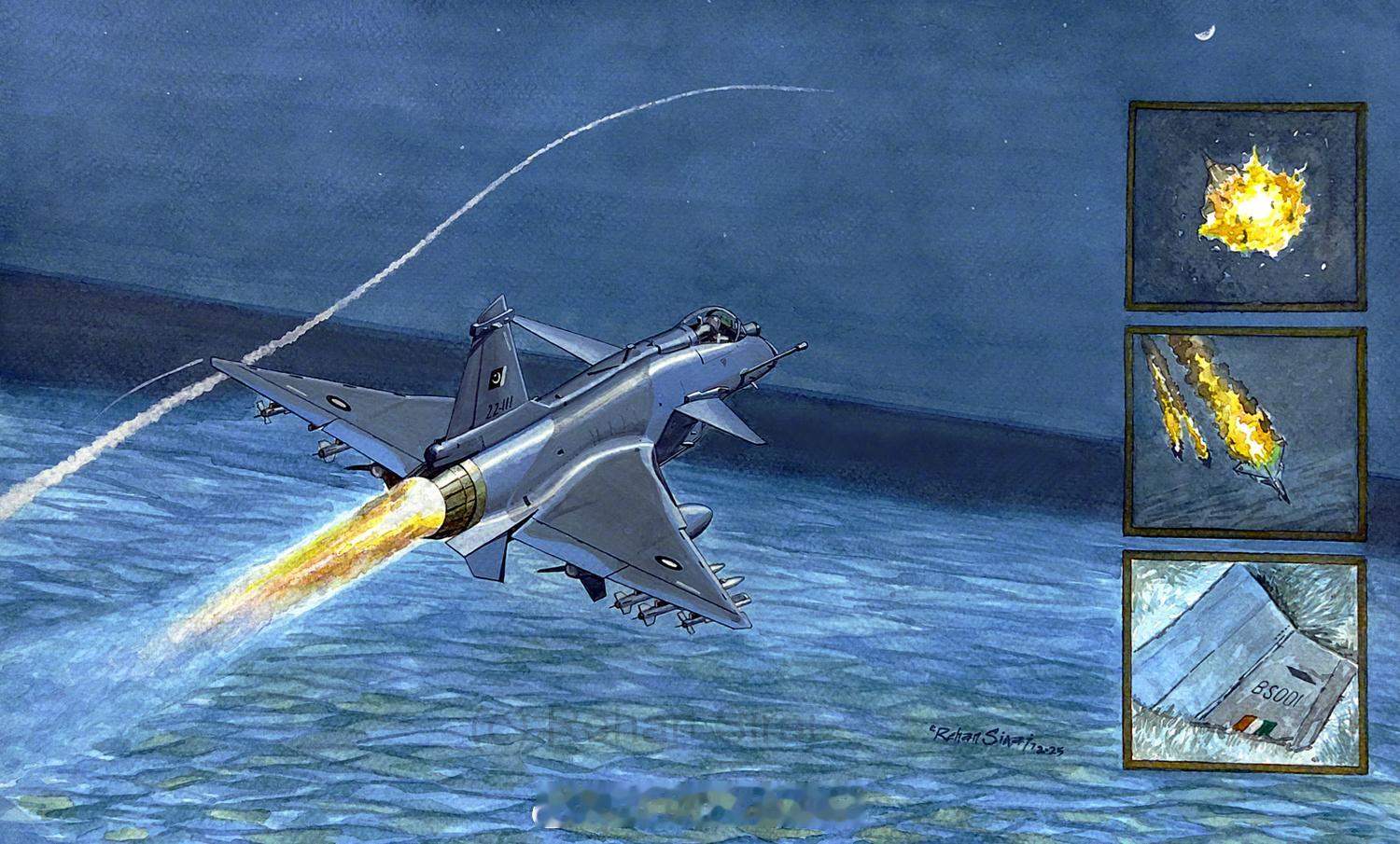 烽火问鼎计划 2025 年 5 月的 印巴冲突期间，巴基斯坦空军J-10CE 在