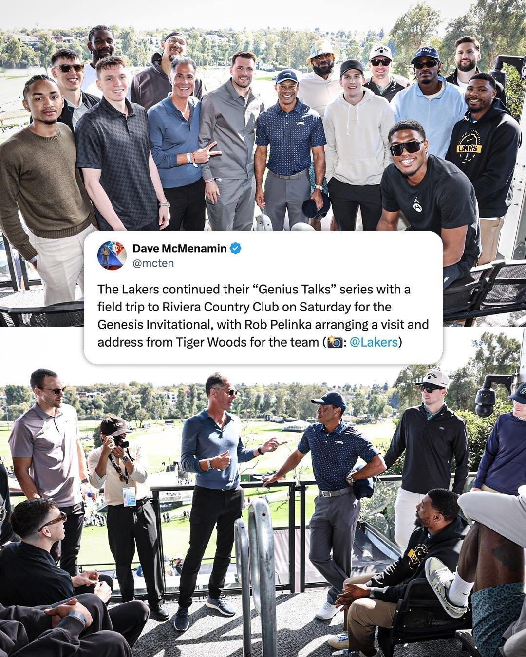 前几天，湖人举办了高尔夫团建活动，现场观看高尔夫赛事。佩林卡安排了这次活动，并邀