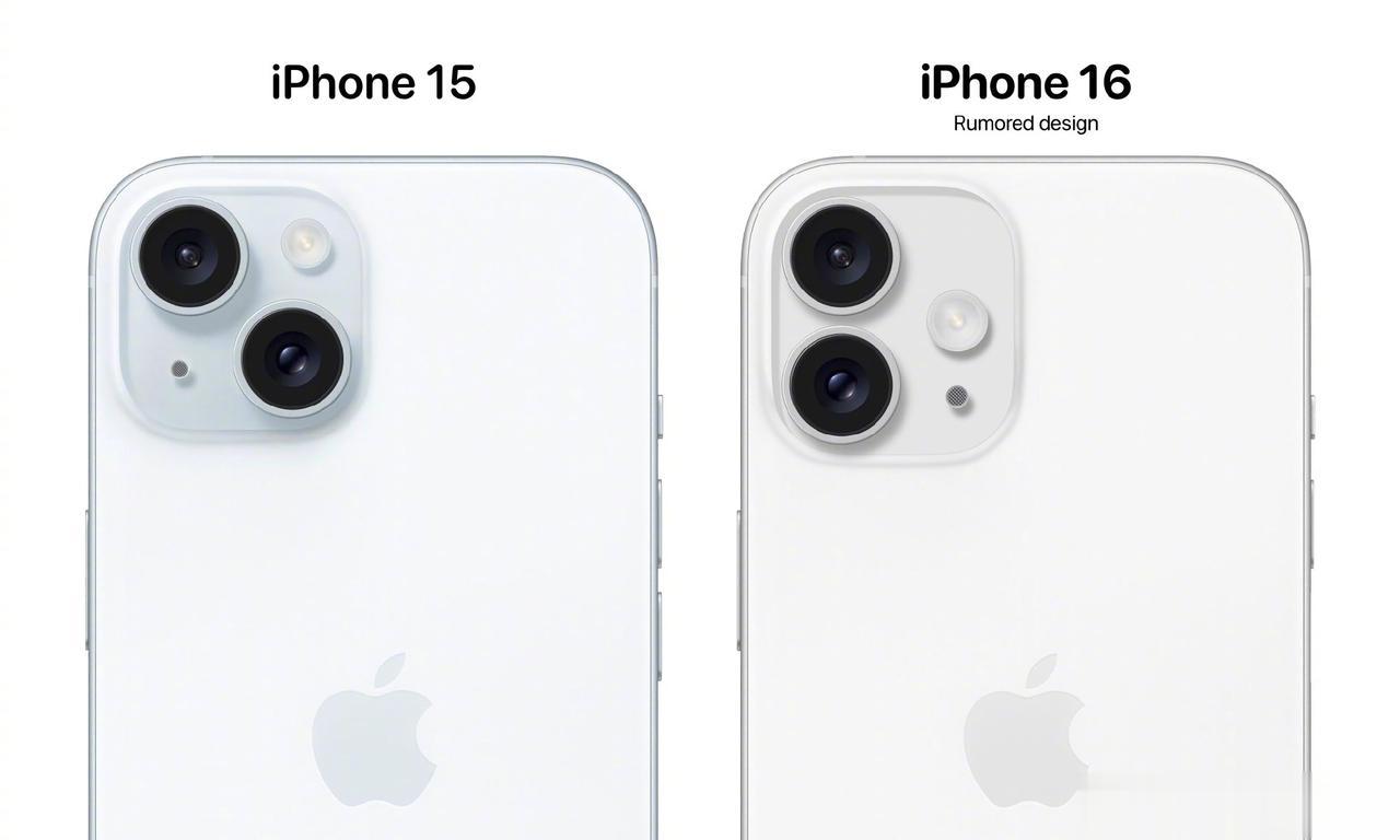 破案了，iPhone 16和15最大变化是镜头模组改为竖向排列，每三年一个轮回，