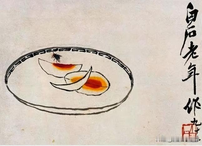 1953年，一个人花了区区2块钱找到齐白石，希望能得到一幅作品。没想到，就是两片