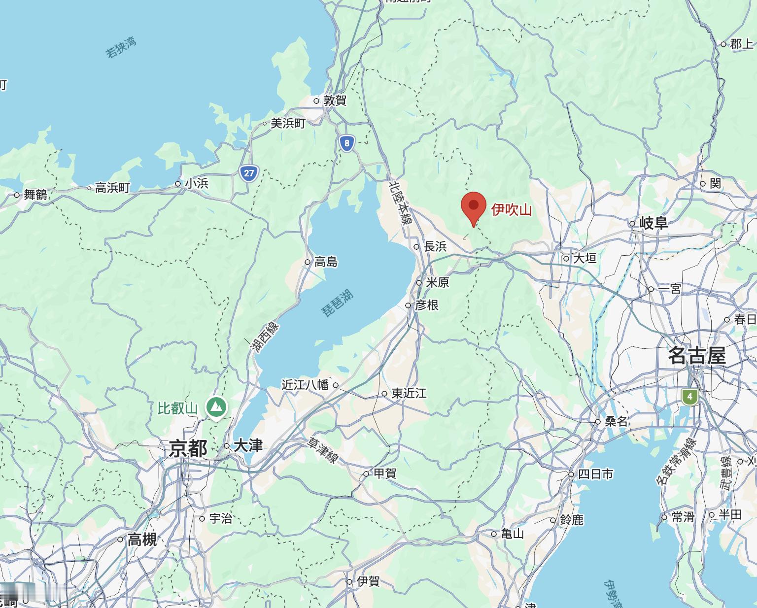 近江国的伊吹山（位于今滋贺县和岐阜县的交界处），位于平安京的东北（丑寅）鬼门位置