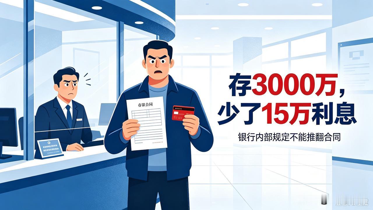 黑龙江七台河，一商铺老板把3000万存进银行，签协议约定年利率4%，每年利息能拿