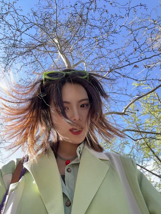 “风一样的自由”  喜欢风喜欢春天喜欢绿色