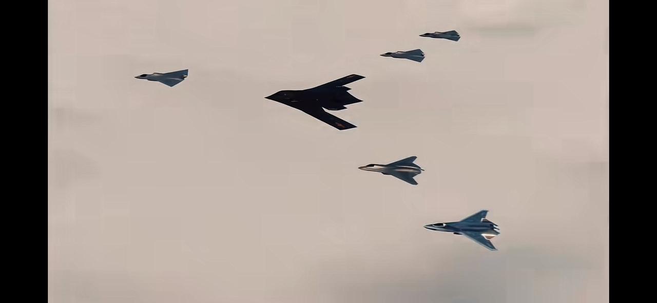 没想到这张动图，歼-20战斗机，歼-35战斗机竟然都没有跟上来？
这豪横配置以歼