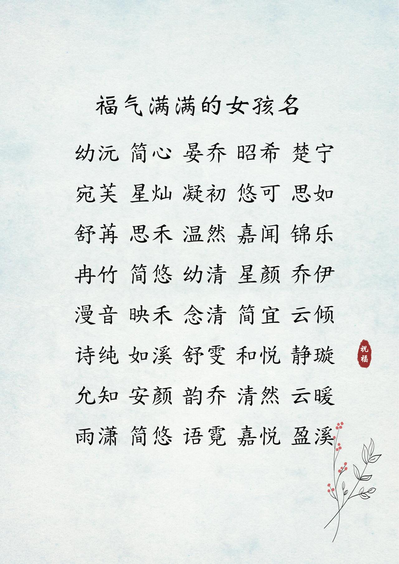 宝宝起名改名：昂然挺立的男孩名，福气满满的女孩名