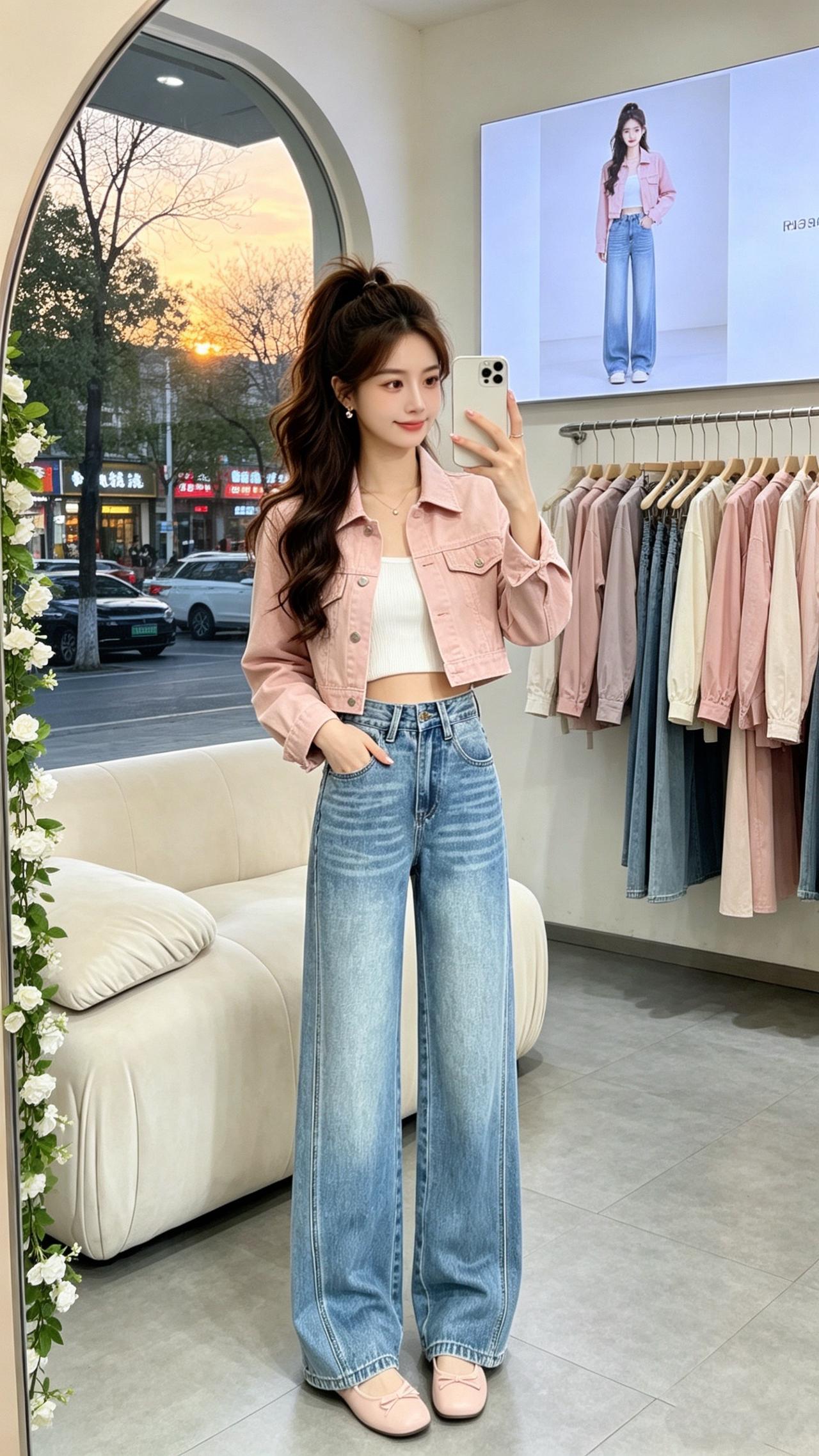 春季新款牛仔裤 高腰牛仔裤 显高显瘦显腿长 谁穿谁好看