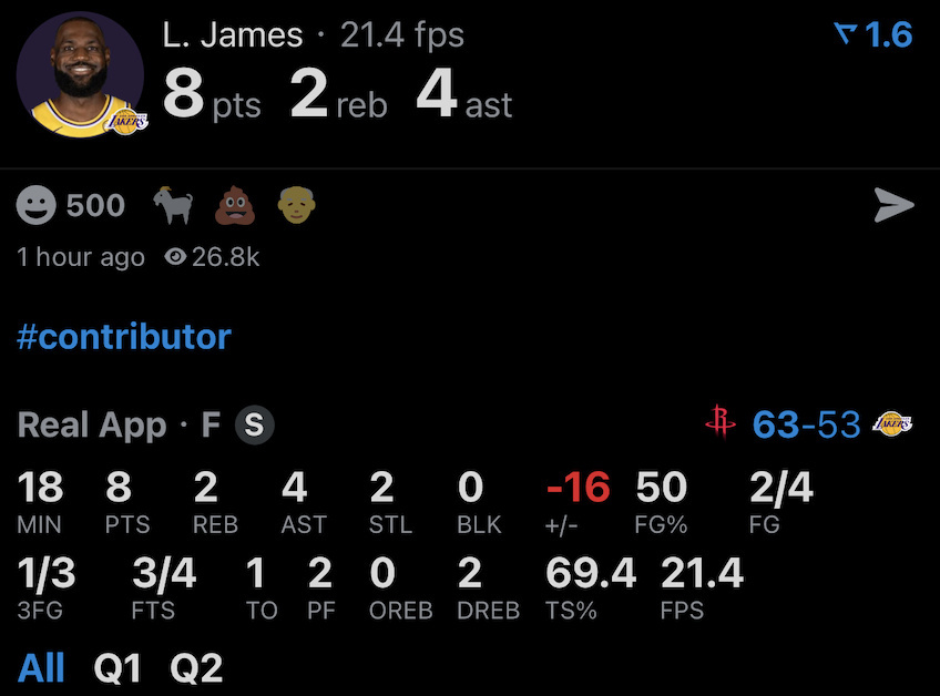 8分2篮板4助攻，如何评价上半场詹姆斯表现？火箭vs湖人